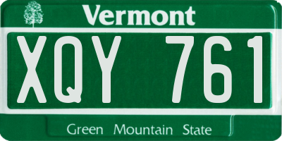 VT license plate XQY761