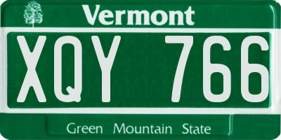 VT license plate XQY766