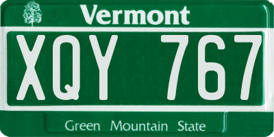 VT license plate XQY767