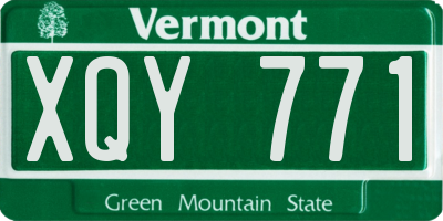 VT license plate XQY771
