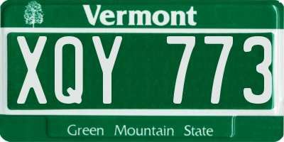 VT license plate XQY773