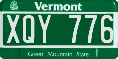 VT license plate XQY776