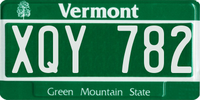 VT license plate XQY782