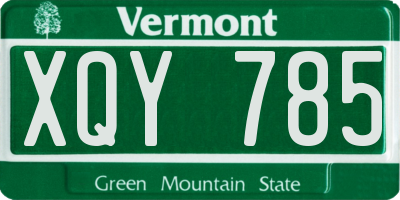 VT license plate XQY785