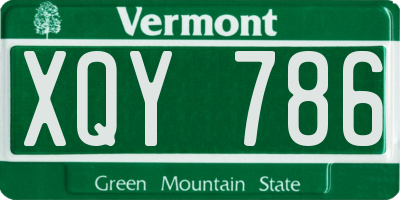 VT license plate XQY786