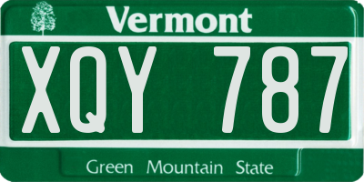 VT license plate XQY787
