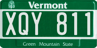 VT license plate XQY811