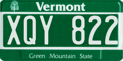 VT license plate XQY822
