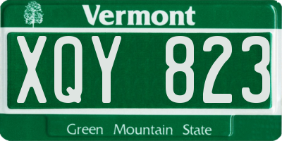 VT license plate XQY823