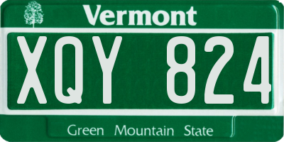 VT license plate XQY824