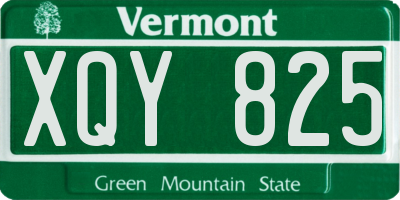 VT license plate XQY825