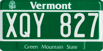 VT license plate XQY827