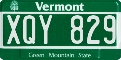 VT license plate XQY829