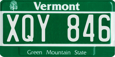 VT license plate XQY846