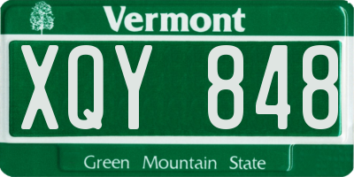 VT license plate XQY848