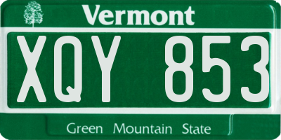 VT license plate XQY853