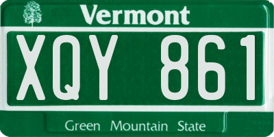 VT license plate XQY861