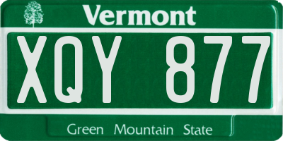 VT license plate XQY877