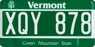 VT license plate XQY878