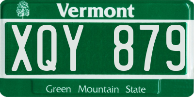 VT license plate XQY879