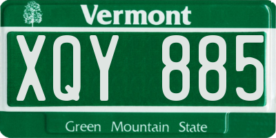 VT license plate XQY885