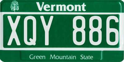 VT license plate XQY886