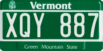 VT license plate XQY887