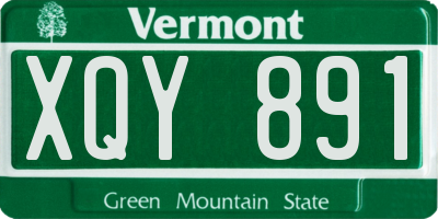 VT license plate XQY891