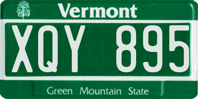 VT license plate XQY895