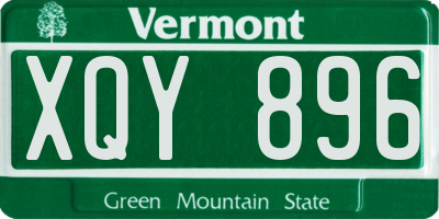 VT license plate XQY896