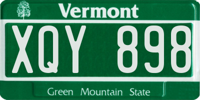 VT license plate XQY898