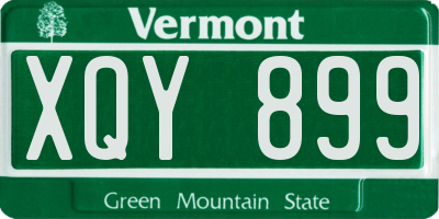 VT license plate XQY899