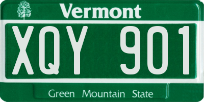 VT license plate XQY901