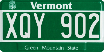 VT license plate XQY902