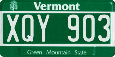 VT license plate XQY903