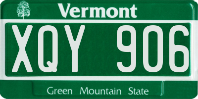 VT license plate XQY906