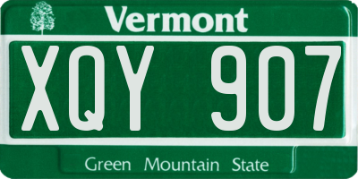 VT license plate XQY907