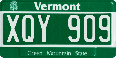 VT license plate XQY909