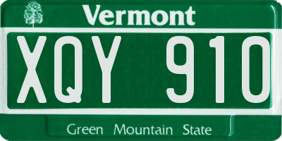 VT license plate XQY910