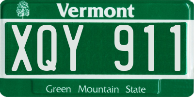 VT license plate XQY911