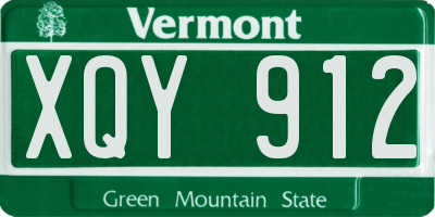 VT license plate XQY912