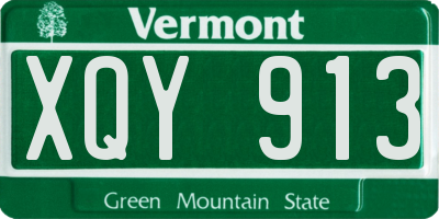 VT license plate XQY913