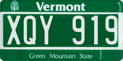 VT license plate XQY919