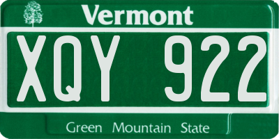 VT license plate XQY922
