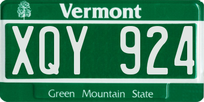 VT license plate XQY924