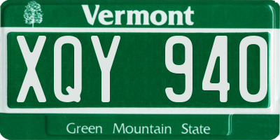 VT license plate XQY940