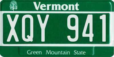 VT license plate XQY941