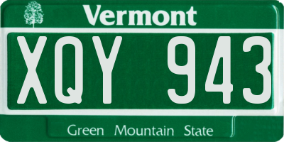 VT license plate XQY943