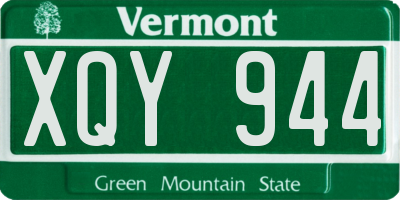 VT license plate XQY944