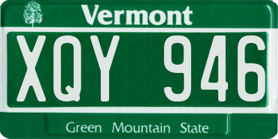 VT license plate XQY946